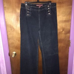 Wide leg dressy denim. High waist